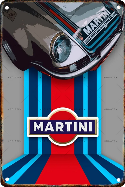 Retro Gulf Racing Metal Poster