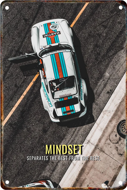 Retro Gulf Racing Metal Poster