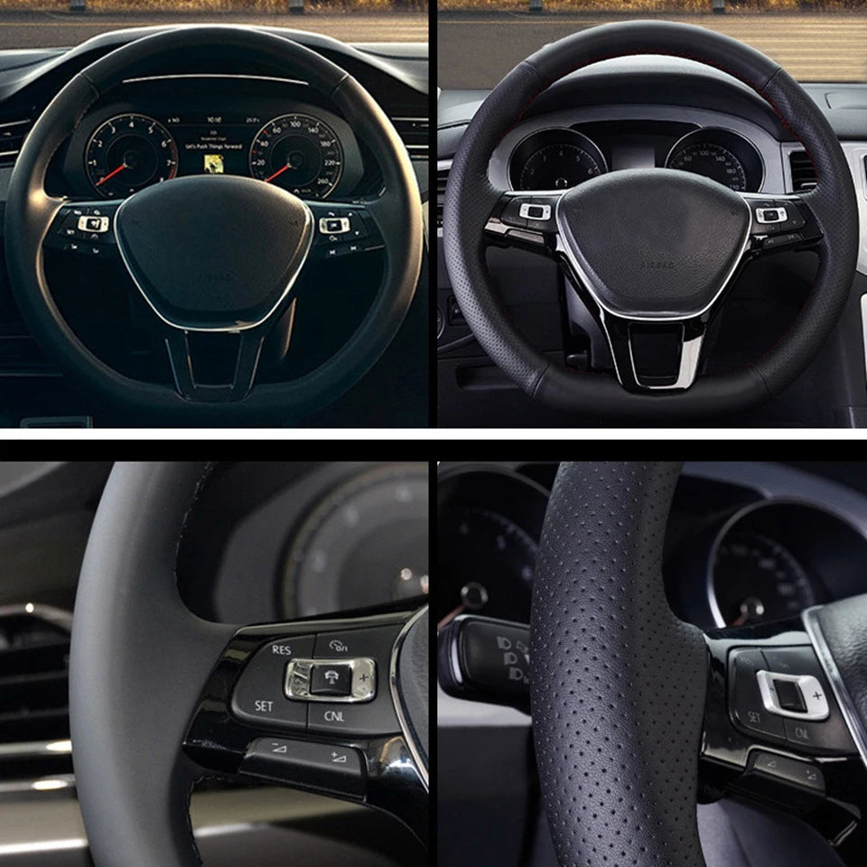Car Steering Wheel Braid Cover/Microfiber Leather For Seat Leon (Mk2) 2006-2008 Ibiza (6L) 2007