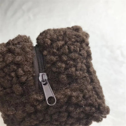 Plush cosmetic bag