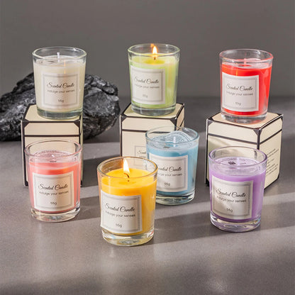 Colorful scented candles