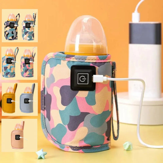 Insulated warming bag for a baby bottle