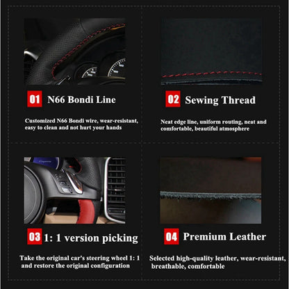 Car Steering Wheel Braid Cover/Microfiber Leather For Seat Leon (Mk2) 2006-2008 Ibiza (6L) 2007