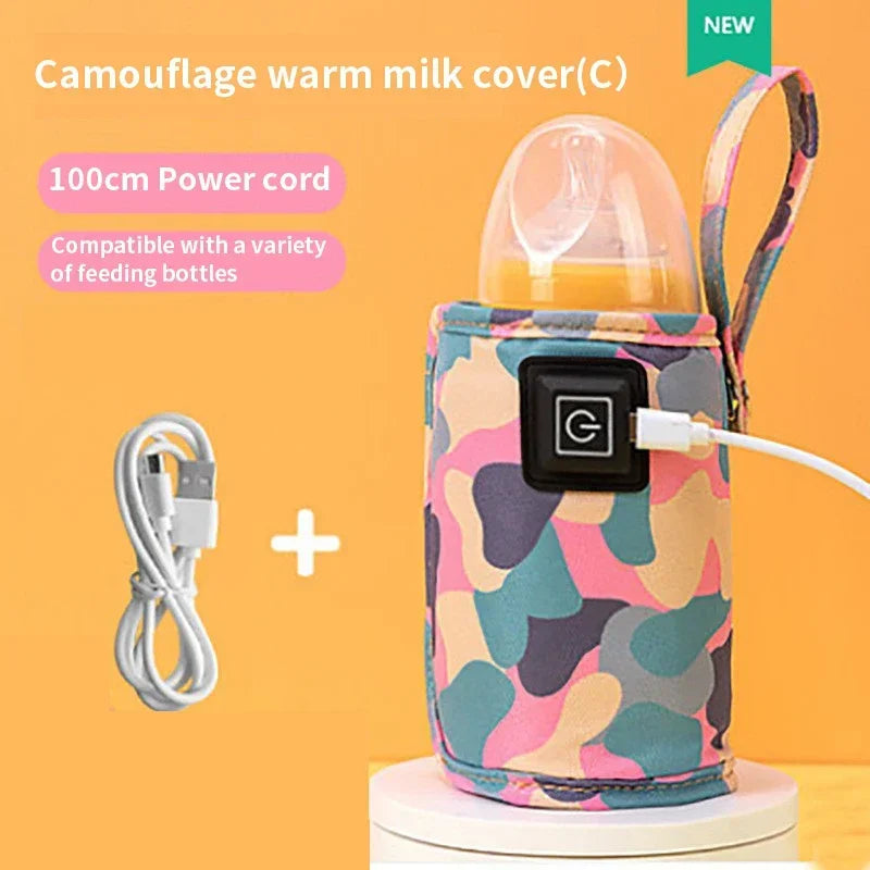 Insulated warming bag for a baby bottle
