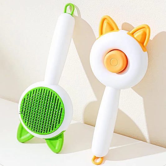 Brush with pet hair remover