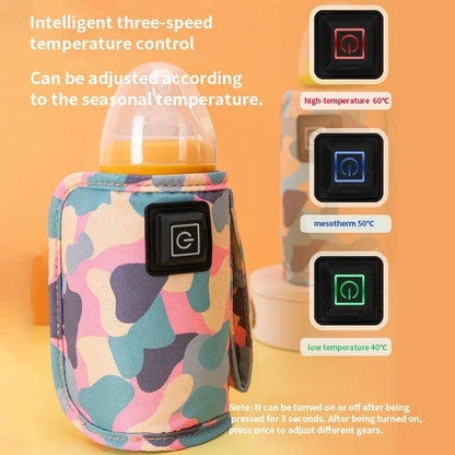Insulated warming bag for a baby bottle