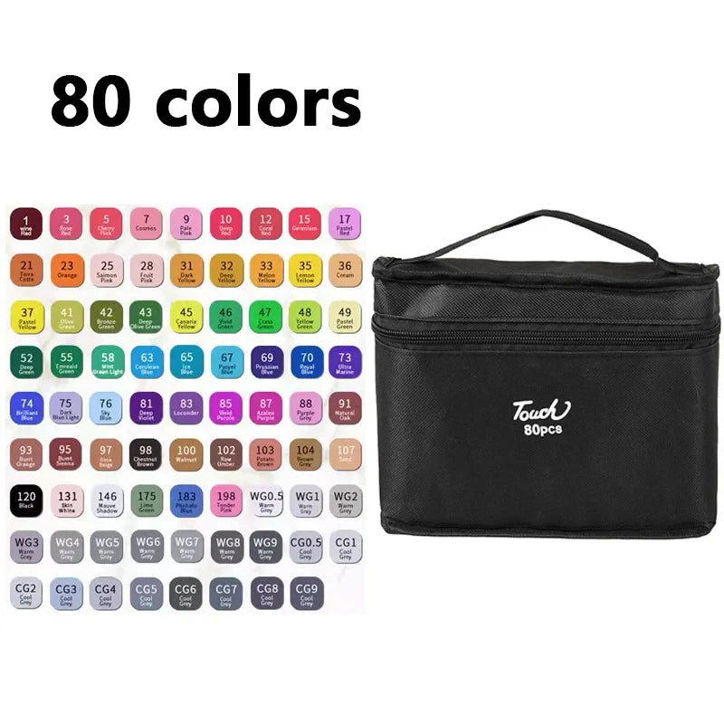 24-80 color double head marker set