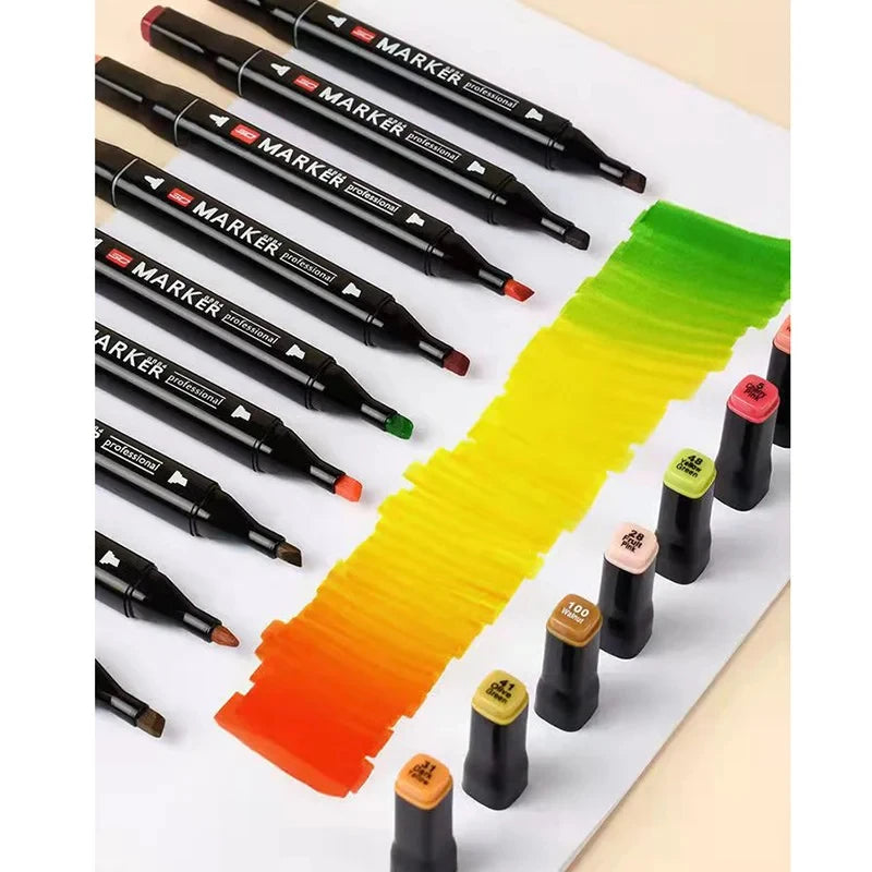 24-80 color double head marker set